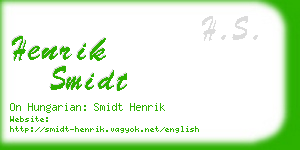 henrik smidt business card